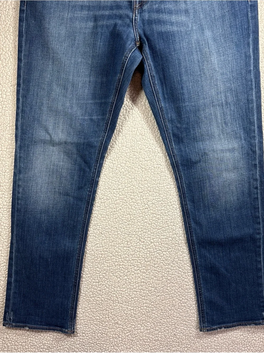 J Crew Sutton Men Straight Leg Distressed Stretch W 34 L 32 Dark Wash Blue Jeans